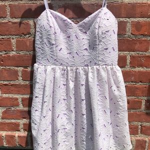 Strapless lace dress